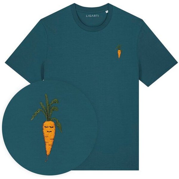 Besticktes T-Shirt – Karotte – LIGARTI Tiermanufaktur