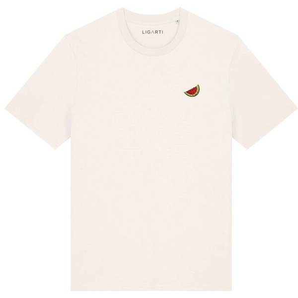 Besticktes T-Shirt – Wassermelone – LIGARTI Tiermanufaktur