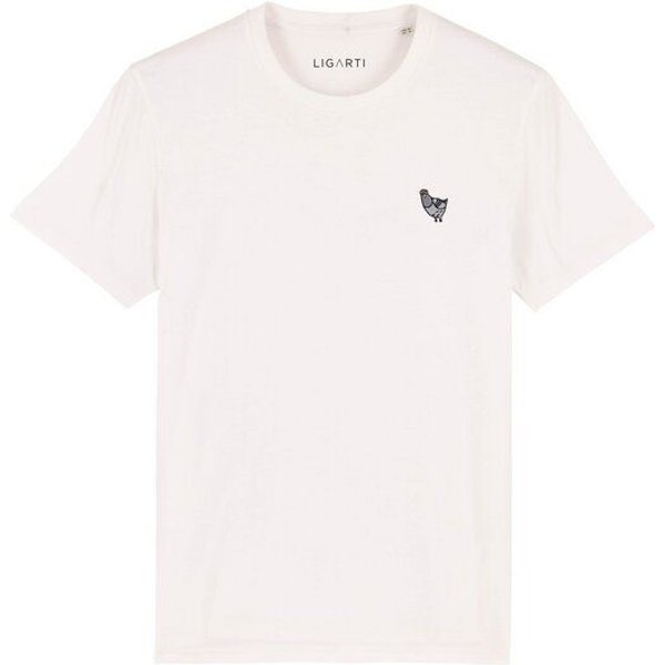 Besticktes T-Shirt – Claude die Taube – LIGARTI Tiermanufaktur