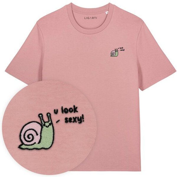 Besticktes T-Shirt – Schnexy – LIGARTI Tiermanufaktur
