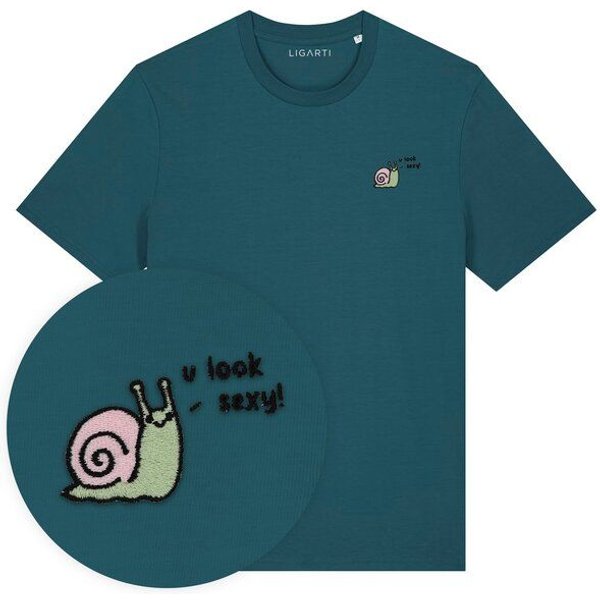 Besticktes T-Shirt – Schnexy – LIGARTI Tiermanufaktur