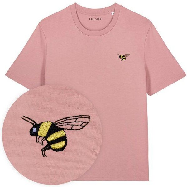 Besticktes T-Shirt – Brumhilde die Hummel – LIGARTI Tiermanufaktur
