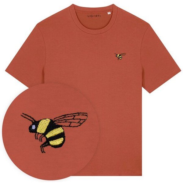 Besticktes T-Shirt – Brumhilde die Hummel – LIGARTI Tiermanufaktur