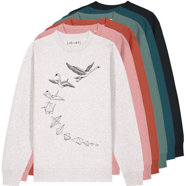 Pullover – Origami Schwan – LIGARTI Tiermanufaktur