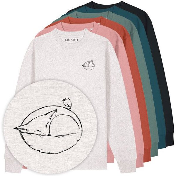Pullover – Schlafender Fuchs – LIGARTI Tiermanufaktur