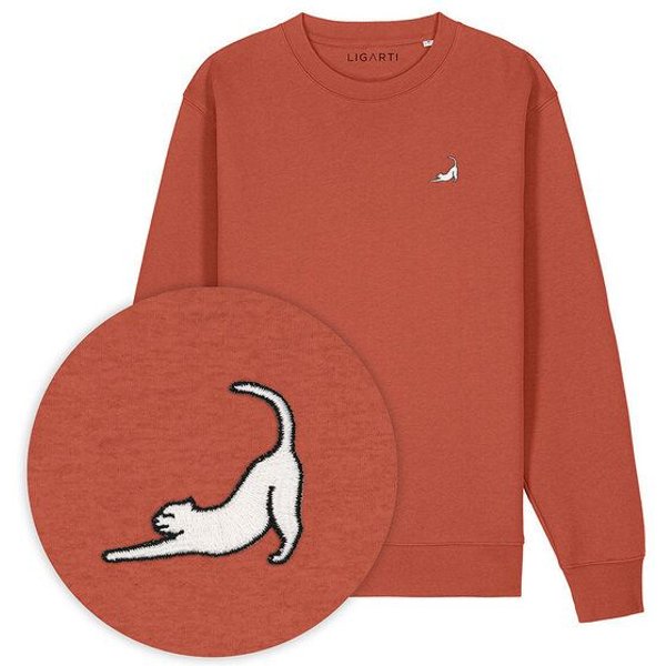 Bestickter Pullover – Eloise die Katze – LIGARTI Tiermanufaktur