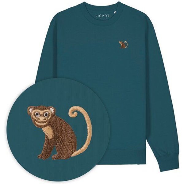 Bestickter Pullover – Albert der Affe – LIGARTI Tiermanufaktur