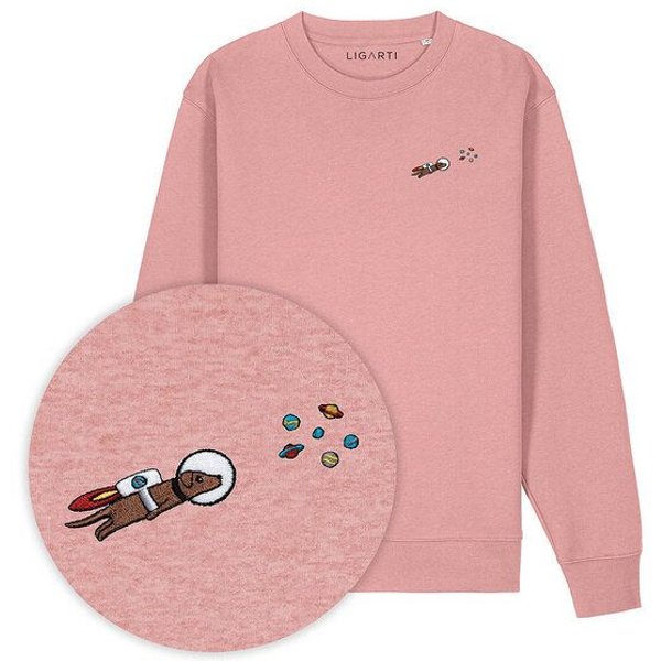 Bestickter Pullover – Astrowau der Space-Hund – LIGARTI Tiermanufaktur