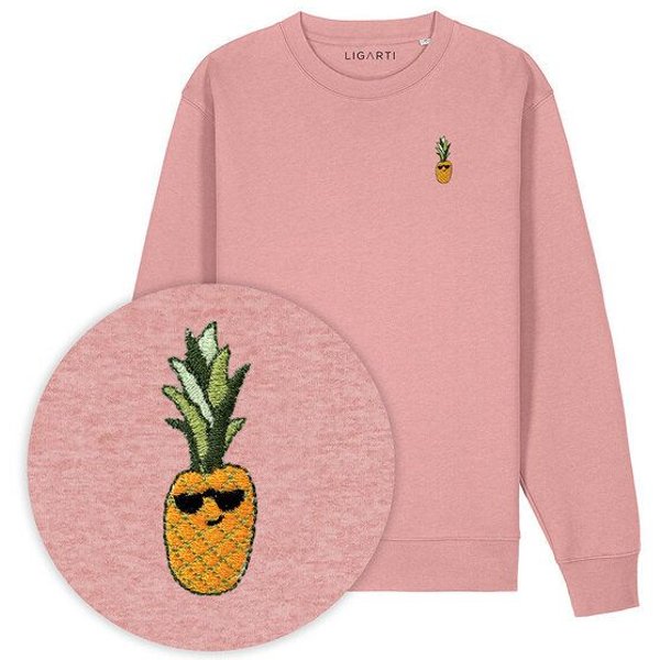 Bestickter Pullover – Ananas – LIGARTI Tiermanufaktur