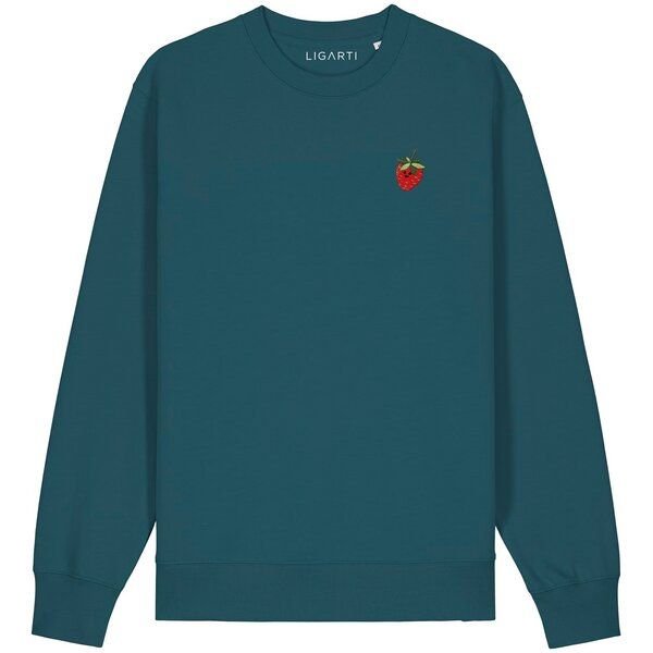 Bestickter Pullover – Erdbeere – LIGARTI Tiermanufaktur