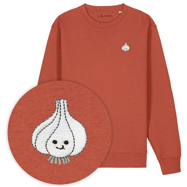 Bestickter Pullover – Knoblauch – LIGARTI Tiermanufaktur