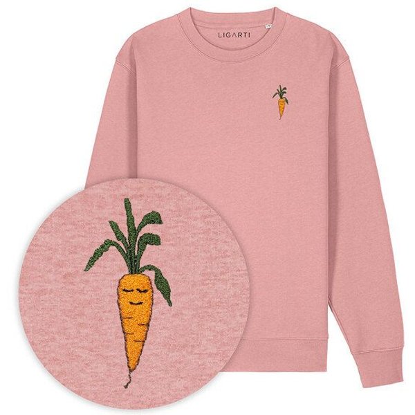 Bestickter Pullover – Karotte – LIGARTI Tiermanufaktur