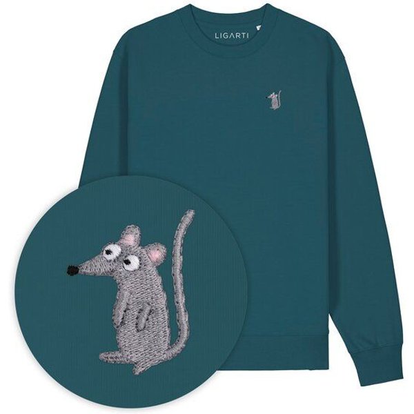 Bestickter Pullover – Murat die Maus – LIGARTI Tiermanufaktur