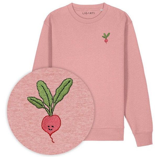 Bestickter Pullover – Radieschen – LIGARTI Tiermanufaktur