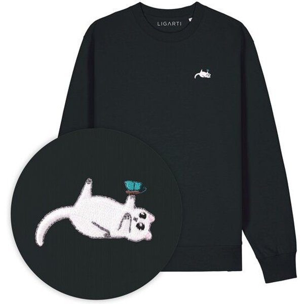 Bestickter Pullover – Samantha die Katze – LIGARTI Tiermanufaktur