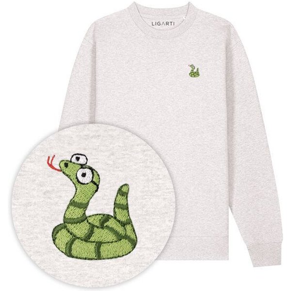 Bestickter Pullover – Schorsch die Schlange – LIGARTI Tiermanufaktur