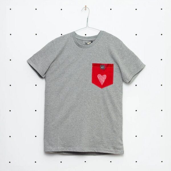 soki Choose Your Own Pocket T-Shirt mit Tasche aus geretteter Bettwäsche