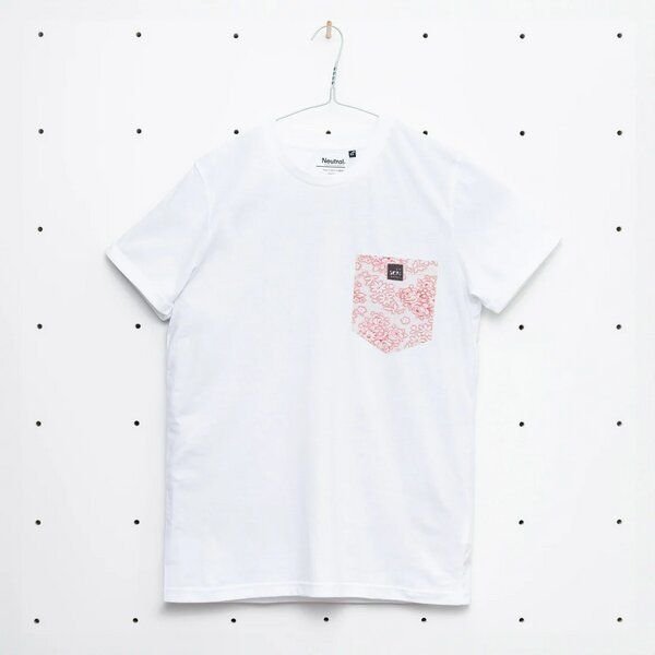 soki Choose Your Own Pocket T-Shirt mit Tasche aus geretteter Bettwäsche