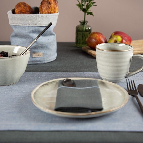 nahtur-design Tischset aus 100% Leinen, Leinendenim
