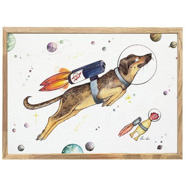 Kunstdruck »Lotti in Space« von LIGARTI | A4, A3 oder A2 | Wandbild | Poster | Kunst