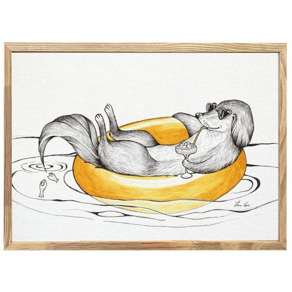 Kunstdruck »Urlaubshund« von LIGARTI | A4, A3 oder A2 | Wandbild | Poster | Kunst