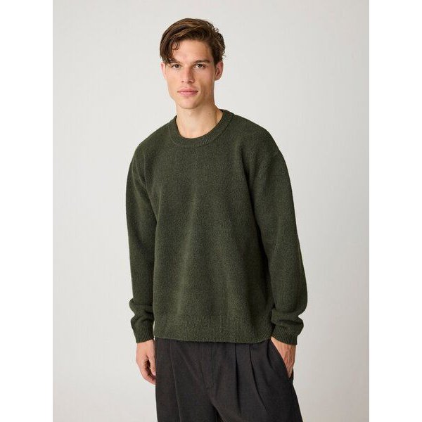 KnowledgeCotton Apparel Strickpullover aus Soufflé-Garn aus recyeltem Polyester