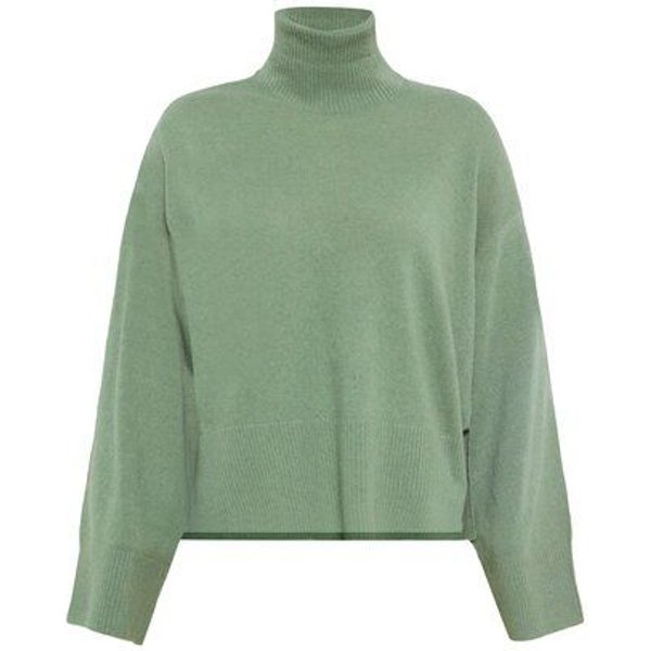 KnowledgeCotton Apparel Entspannter Pullover mit Stehkragen aus Bio-Lammwolle