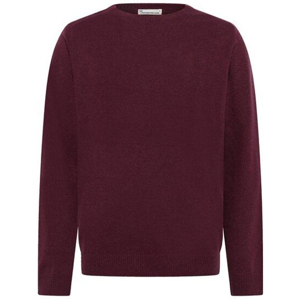 KnowledgeCotton Apparel Strickpullover mit Rundhalsausschnitt aus Lammwolle