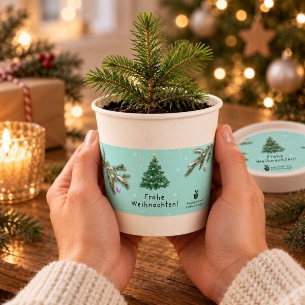 Die Stadtgärtner Frohe Weihnachten - Becher - Kleines Weihnachtsgeschenk