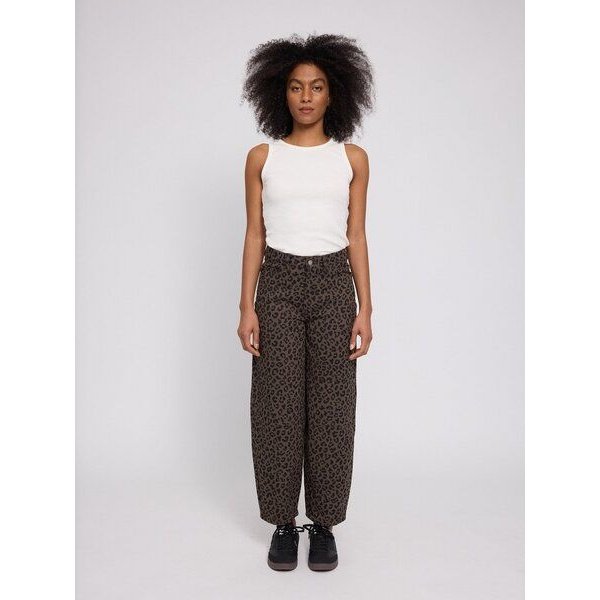 Mazine Damen Jeans im Barrel-Style mit Leo-Print aus 100% Bio-Baumwolle