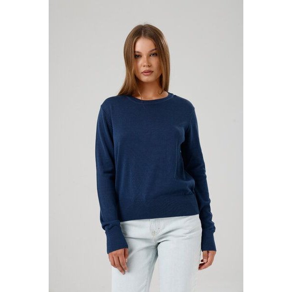 GORG Damen Strickpullover mit Rundhalsausschnitt