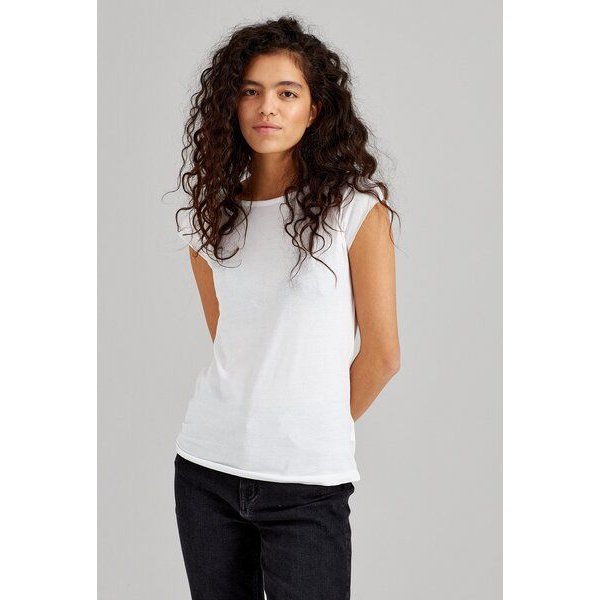 ThokkThokk Damen Cap Sleeve T-Shirt TT01 unifarben aus Bio-Baumwolle