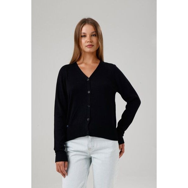 GORG Damen Strickjacke mit V-Ausschnitt