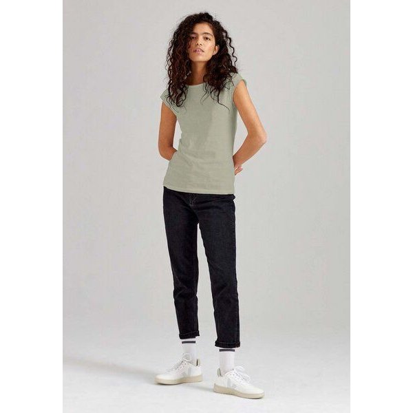 ThokkThokk Damen Cap Sleeve T-Shirt TT01 unifarben aus Bio-Baumwolle