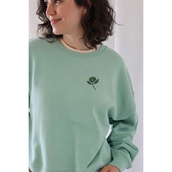 Kultgut Artdesign Boxy-Style Sweatpullover / Autumnflower