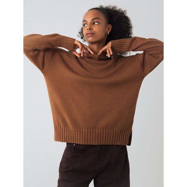 Honest Basics Damen Mock-Pullover aus Bio-Baumwolle