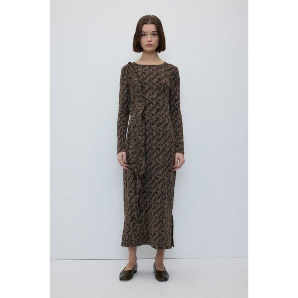 Rita Row Midikleid VENTO mit Grafikmuster und Volants