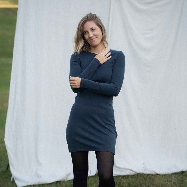 Vresh Clothing Vlora - Langarmkleid aus Biobaumwolle