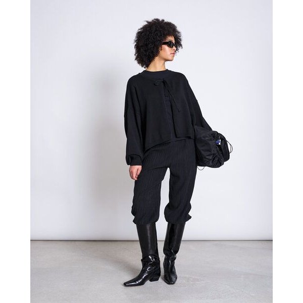 JAN N JUNE Oversized Strickjacke ZEA mit Bindeband GOTS