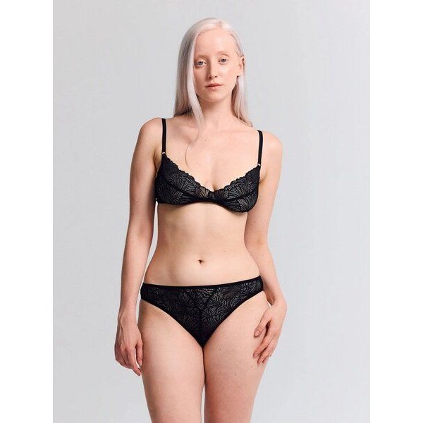 erlich textil Fluid Lace Slip mit Spitze, made in Europe