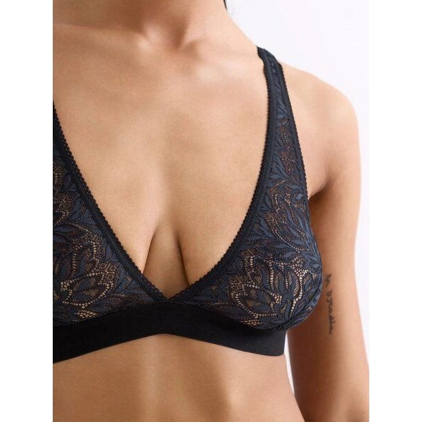 erlich textil Iconic Lace bügelloser Plunge BH mit Spitze, made in Europe