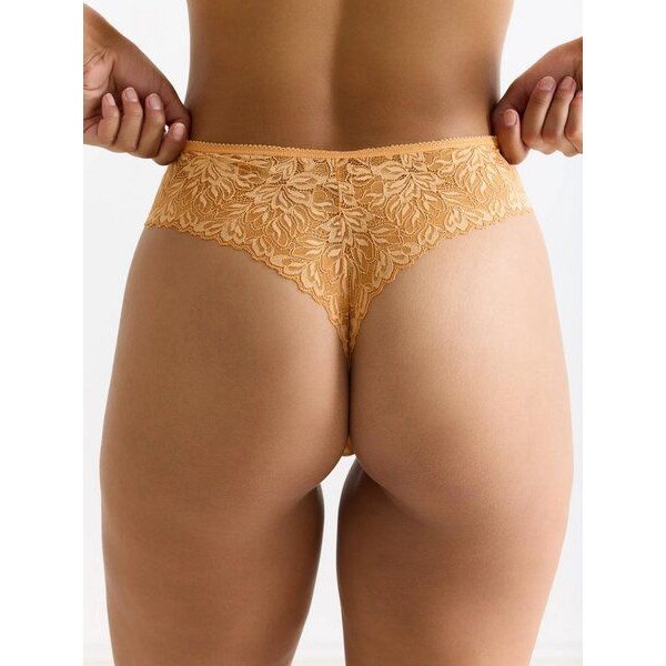 erlich textil Iconic Lace High Waist Brazil String mit Spitze, made in Europe