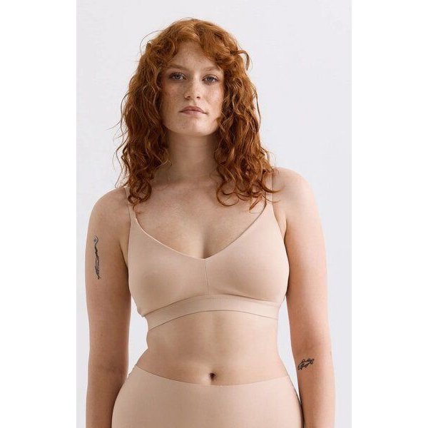erlich textil Casual Cotton Bralette mit herausnehmbaren Pads und 94% Baumwolle (aus kontrolliert biologischem Anbau), made in Europe