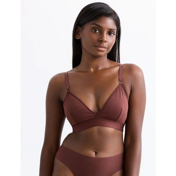 erlich textil Casual Cotton Triangel Bralette mit 94% Baumwolle (aus kontrolliert biologischem Anbau), made in Europe