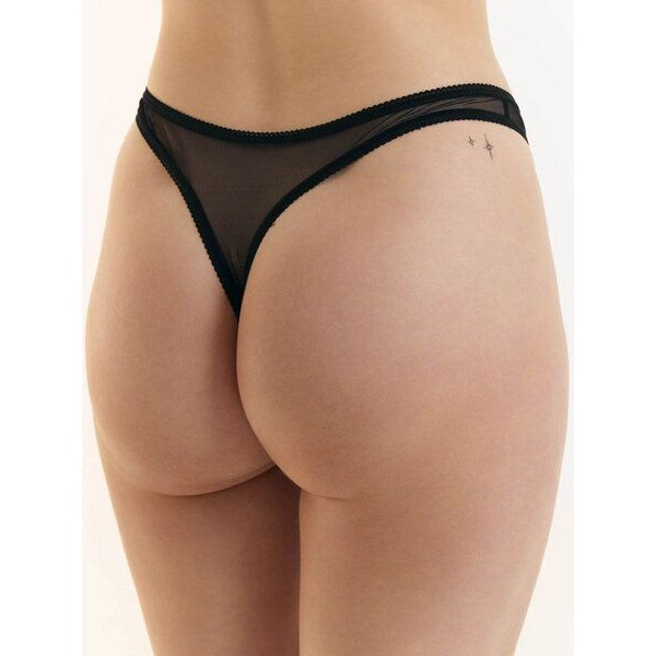 erlich textil Iconic Mesh String mit Spitze, made in Europe