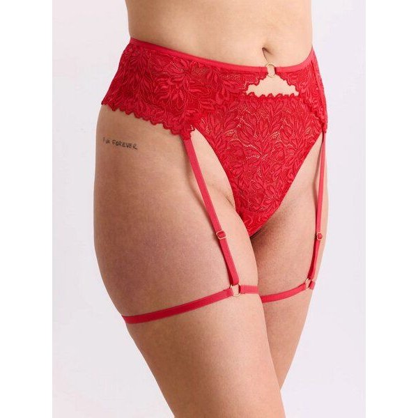 erlich textil Dreamy Lace Strapsgürtel mit Spitze, made in Europe