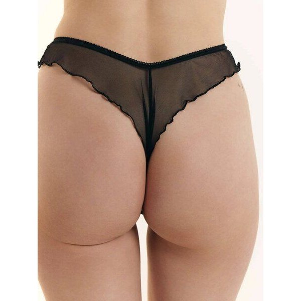 erlich textil Iconic Mesh Brazil String mit Spitze, made in Europe