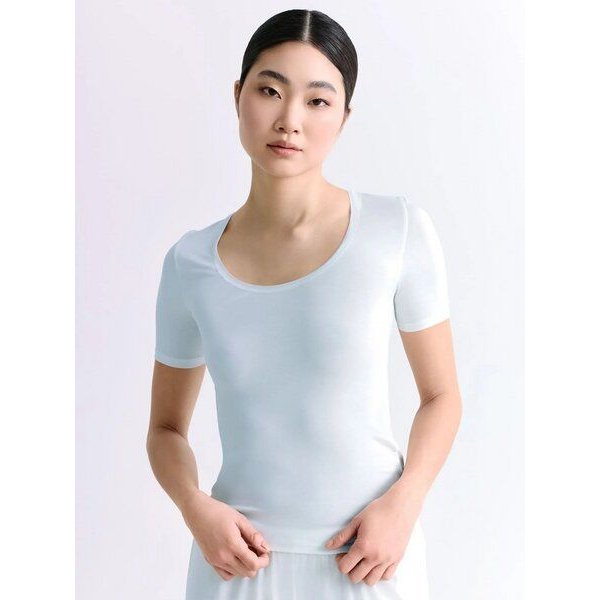 erlich textil Light Touch tiefausgeschnittenes T-Shirt mit weichem Lyocell, made in Europe