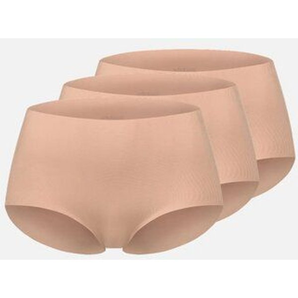 erlich textil Casual Cotton High Waist Slip im 3er Pack mit 94% Baumwolle (aus kontrolliert biologischem Anbau), made in Europe