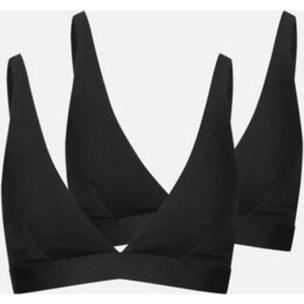 erlich textil Casual Cotton Plunge BH im 2er Pack mit Baumwolle (aus kontrolliert biologischem Anbau), made in Europe